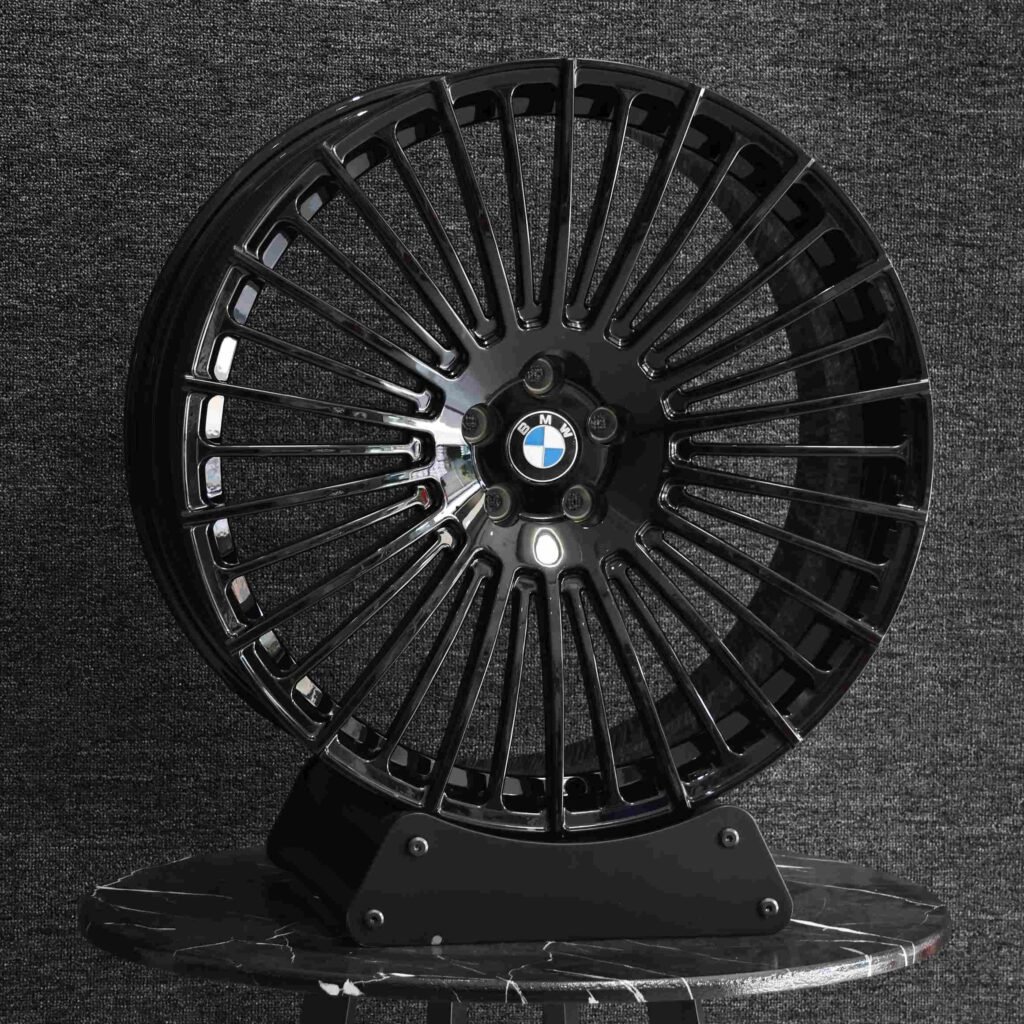 BMW Style Matte Silver Multi-Spoke Forged Wheels - BMW 5 Series / BMW 3 Series Fitment (5-Lug) view 2