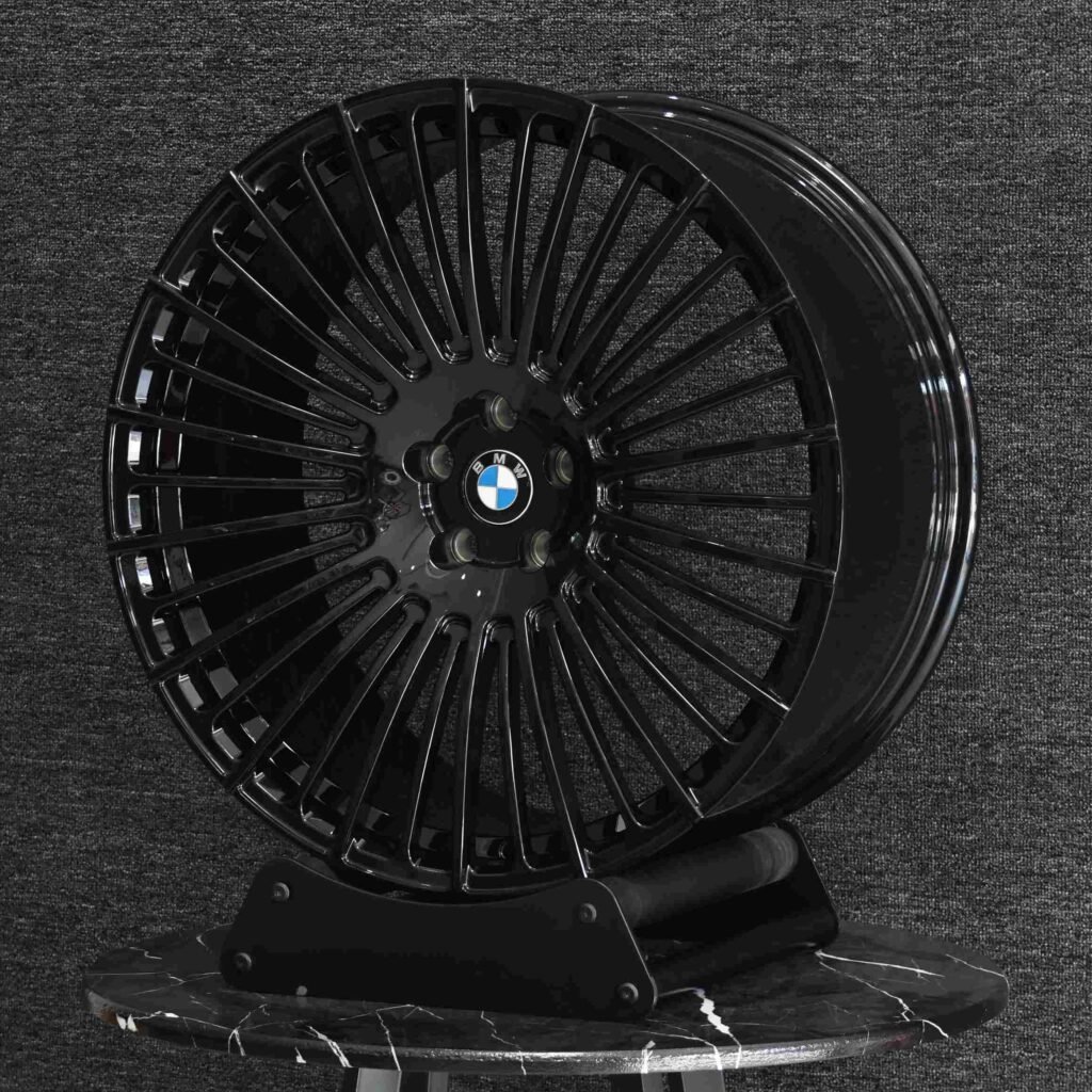 BMW Style Matte Silver Multi-Spoke Forged Wheels - BMW 5 Series / BMW 3 Series Fitment (5-Lug) view 4