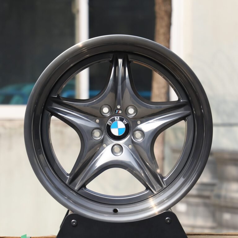 BMW 5 Series wheels – Metallic Gray 2-Piece 5-Star Spoke Deep Lip, front view