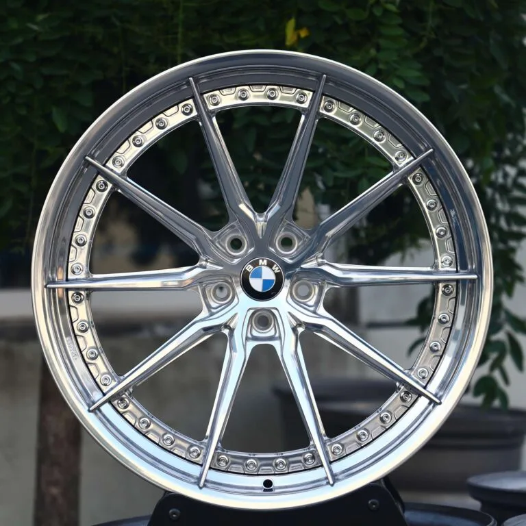 BMW 5 Series / 3 Series Forged Wheels – Silver 2-Piece 10 Y-Spoke Concave, front view