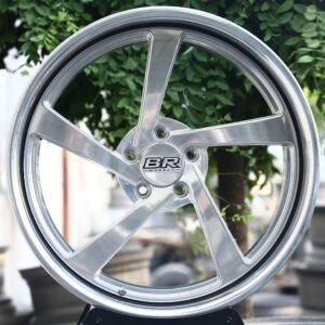 BR Wheels-Style Mirror Polished 5 Twisted-Spoke Deep Dish Off-Road Forged Wheels – Jeep Wrangler / Defender Fitment (5-Lug)