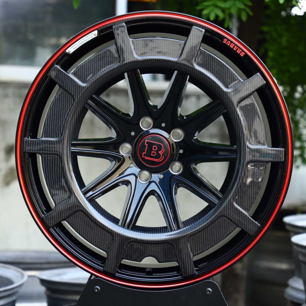 Brabus Custom Finish Carbon Fibre Forged Wheels – Mercedes-Benz E-Class / Mercedes-Benz S-Class Fitment (5-Lug) Carbon Fiber forged wheel