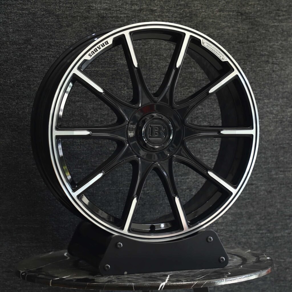 Brabus Gloss Black 10-Spoke Forged Wheels - Mercedes-Benz G-Class / Mercedes-Benz GLE Fitment (5-Lug) Monoblock forged wheel