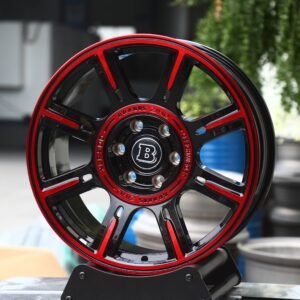 Brabus-Style Red / Black 10-Spoke Forged Wheels – Mercedes-Benz G-Class / Mercedes-Benz GLE Fitment (5-Lug)