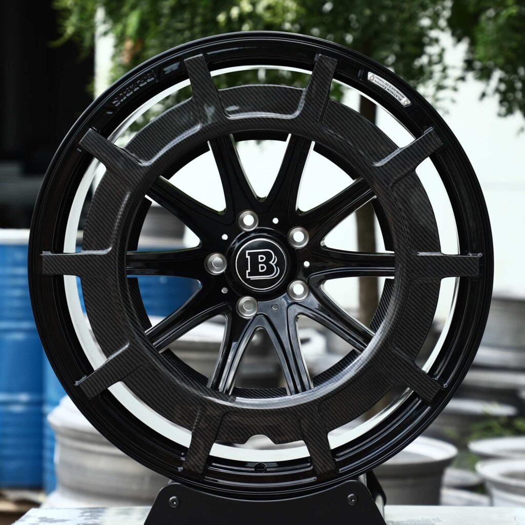 Brabus Gloss Black Carbon Fibre Forged Wheels – Audi A6 / BMW 5 Series Fitment (5-Lug) Carbon Fiber forged wheel