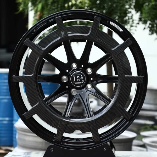 Mercedes-Benz G-Class wheels – Brabus Gloss Black Carbon Fibre, front view