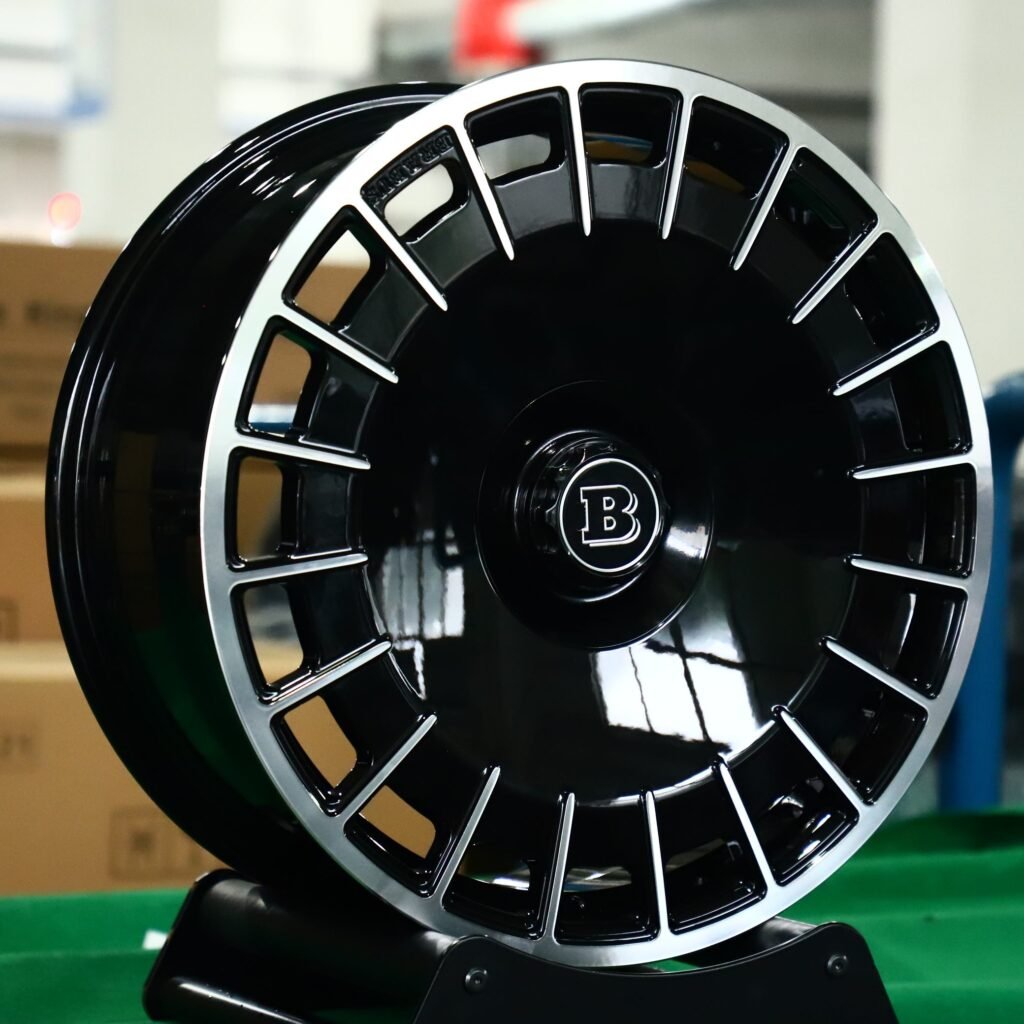 Mercedes-Benz S-Class wheels – Brabus Gloss Black Full-Face, angled view