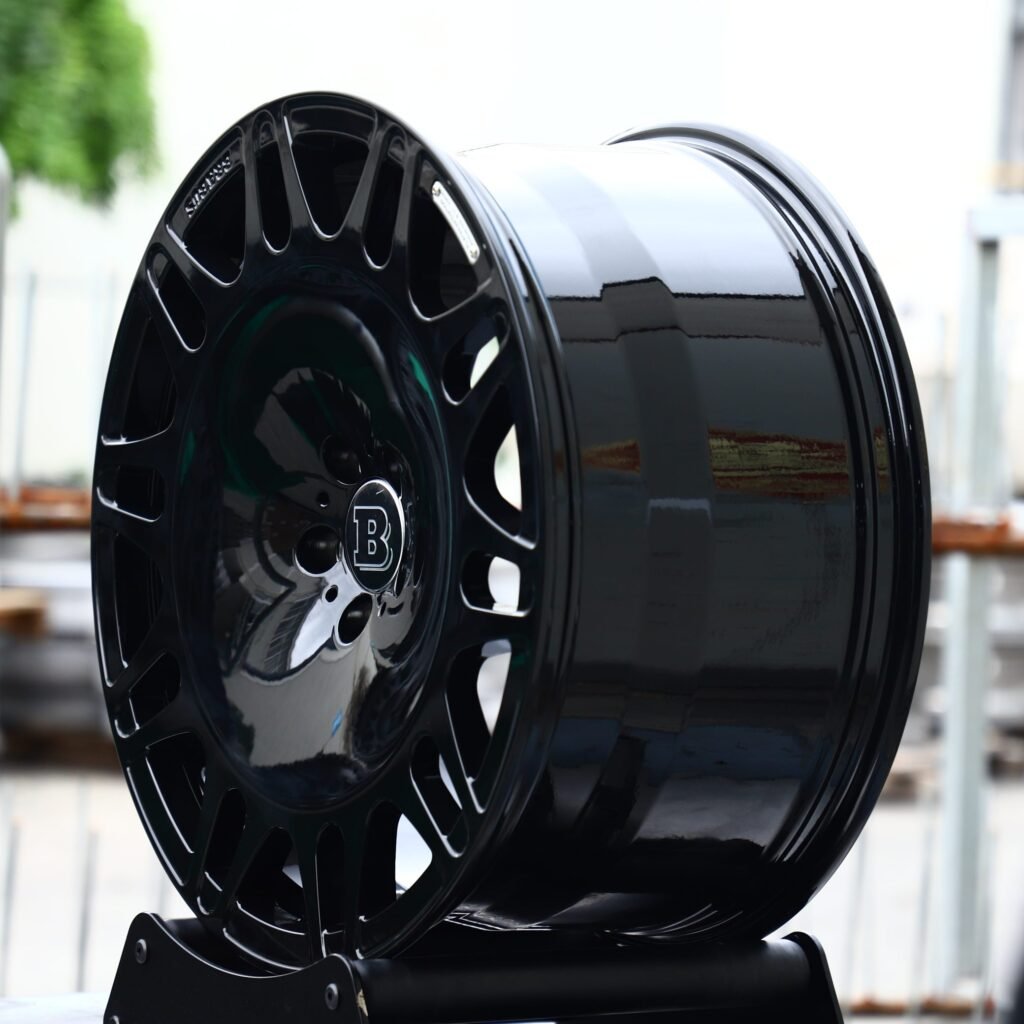 5x130 wheels – Brabus Gloss Black Full-Face, side view