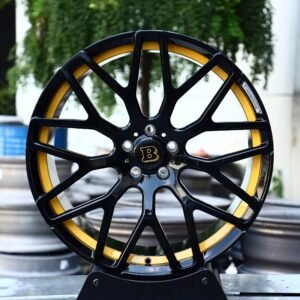 Brabus-Style Black / Gold Forged Wheels – Mercedes-Benz G-Class W463 / G55 AMG Fitment (5-Lug)