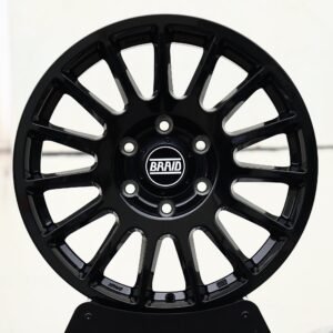 Braid-Style Gloss Black Multi-Spoke Off-Road Forged Wheels – Chevrolet Silverado 1500 / F-150 Fitment (6-Lug)