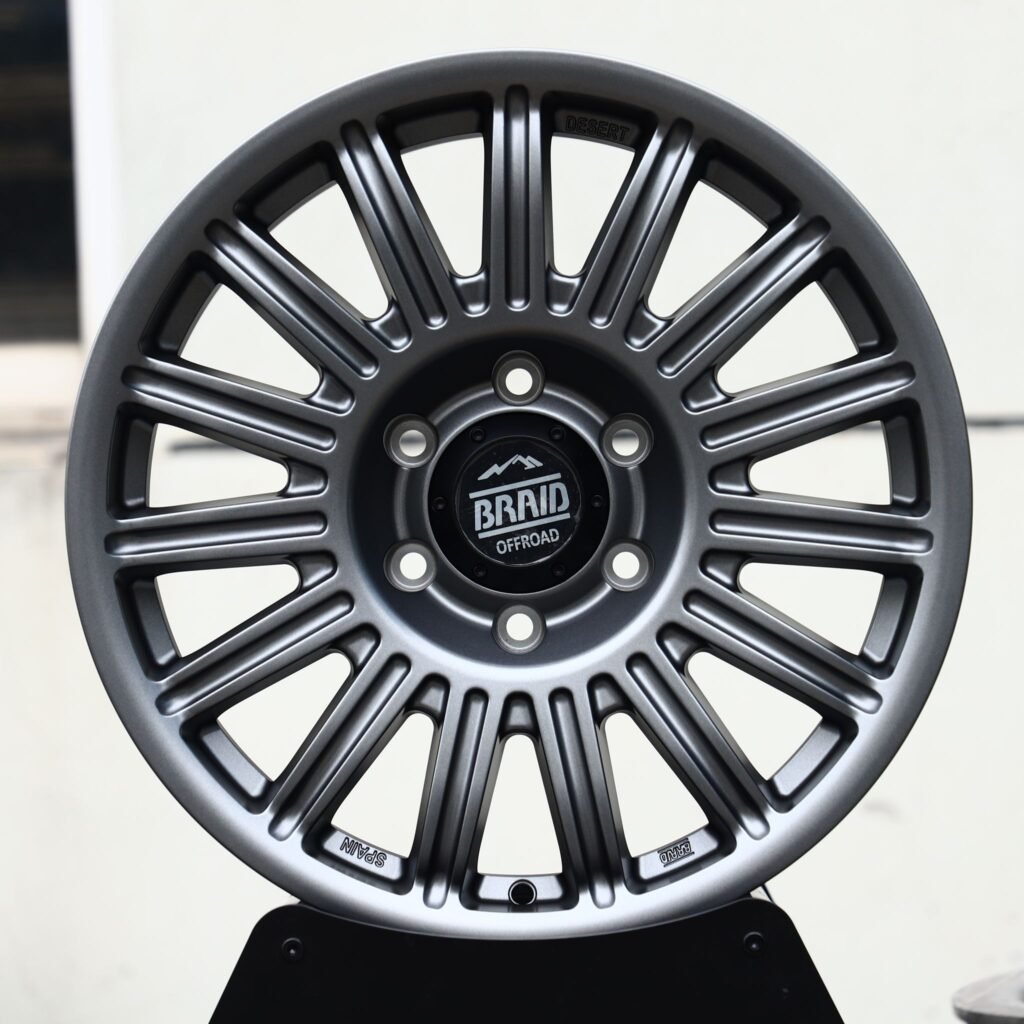 Матовые графитовые кованые диски для Chevrolet Silverado 1500 и Ford F-150, в стиле Braid, многоспицевые — ANK-77785
