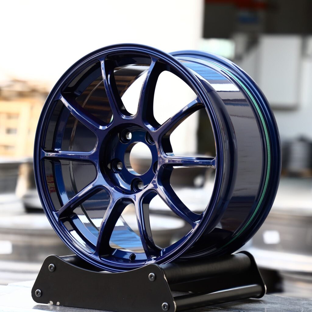 BMW M3 wheels – Bright Blue 10-Spoke, angled view