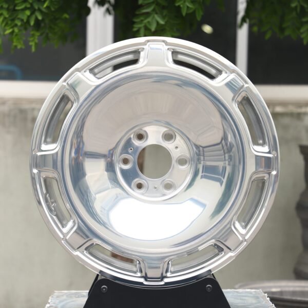 Toyota 4Runner wheels – Polished Slotted Dish, front view