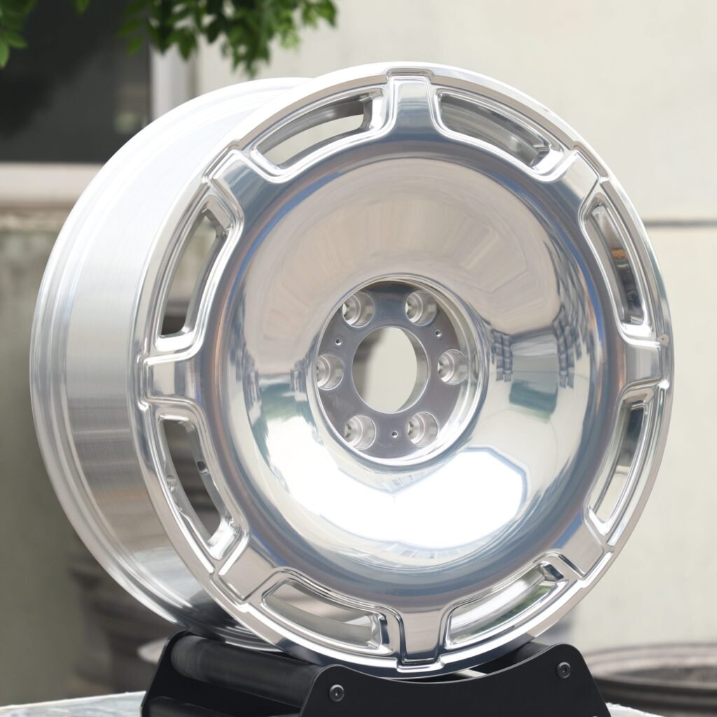 Toyota Tacoma wheels – Bright Silver Full-Face, angled view
