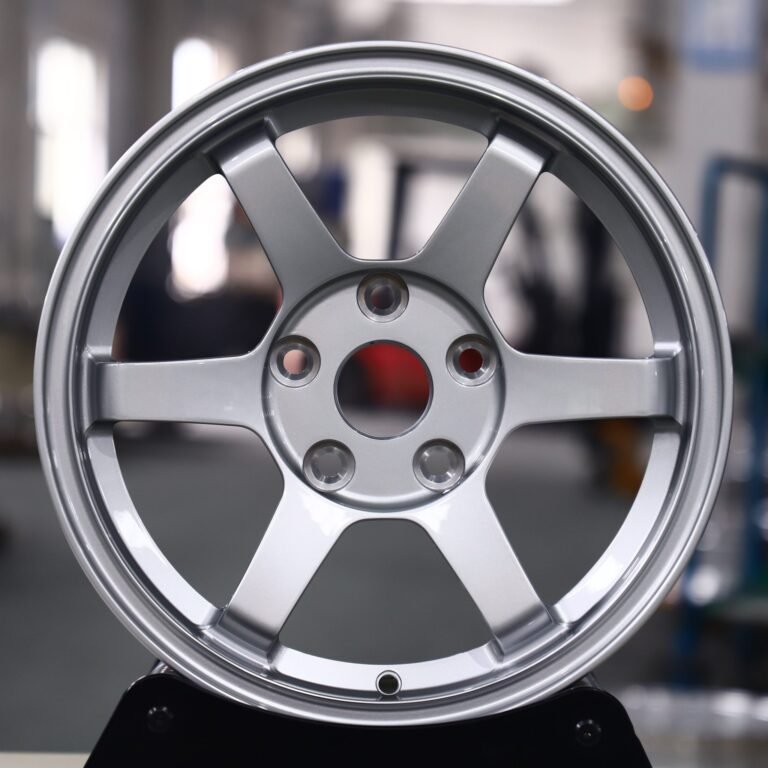 Honda S2000 wheels – Bright Silver 6-Spoke Deep Lip, front view