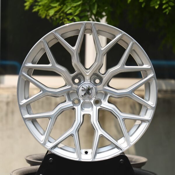 Peugeot 508 wheels – Bright Silver Custom (Peugeot OEM-Style), front view
