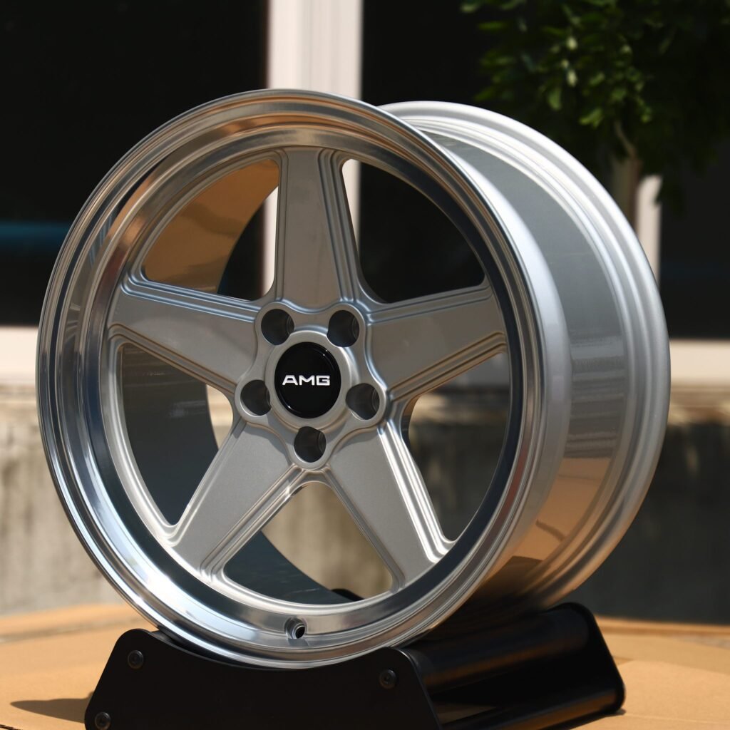 Mercedes-Benz S-Class wheels – Bright Silver Custom, angled view