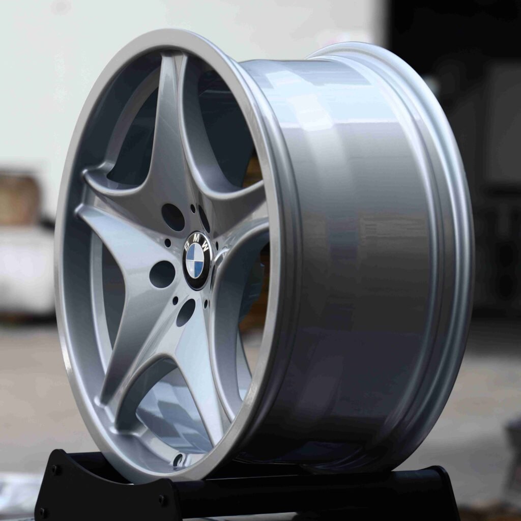 5x120 wheels – Bright Silver, side view