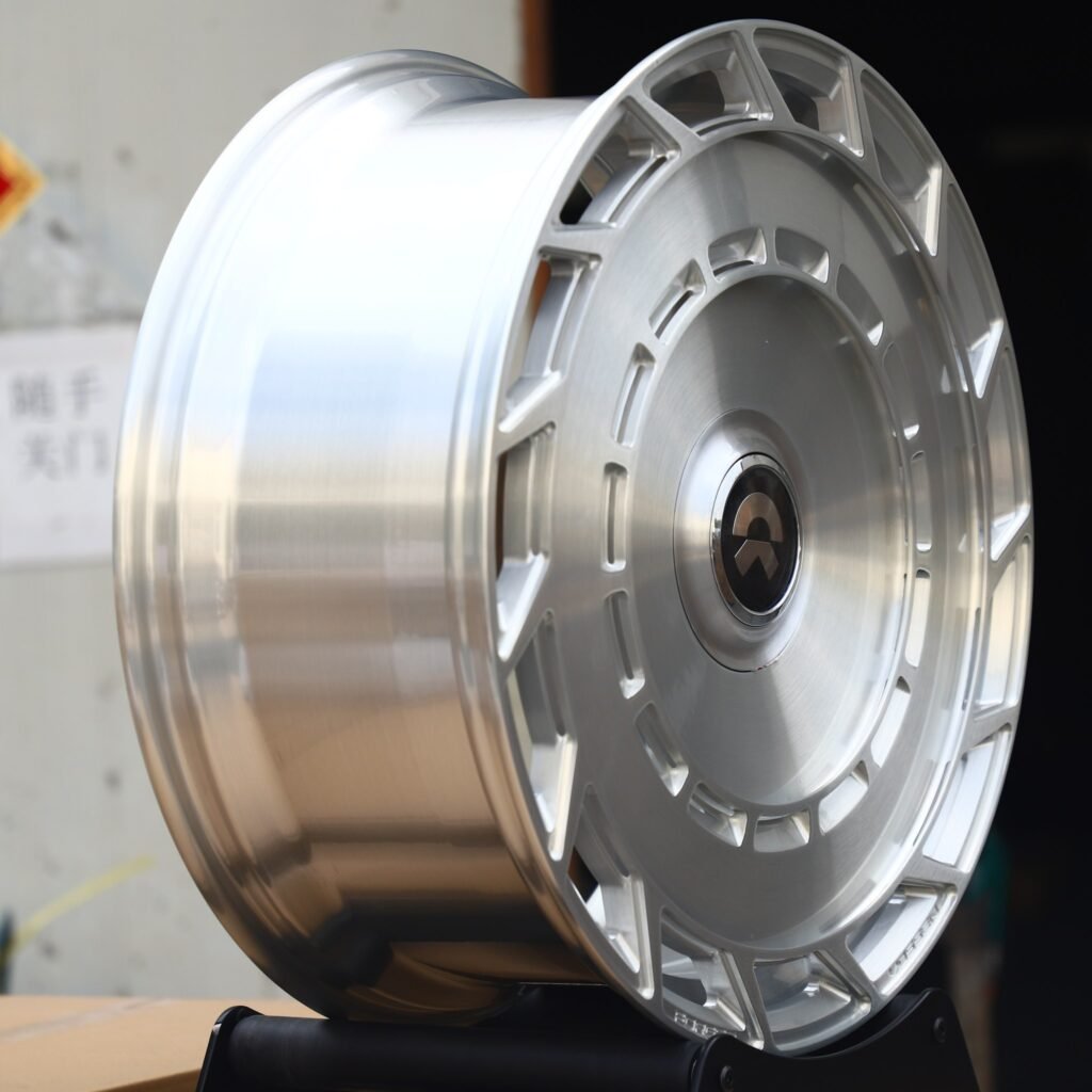 5x120 wheels – Bright Silver Full-Face, side view
