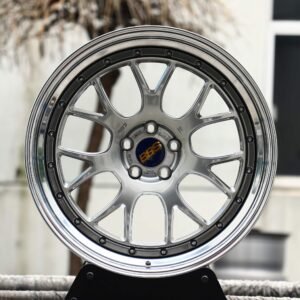 Bright Silver Mesh Deep Lip 2-Piece Forged Wheels – Audi A6 / Mercedes-Benz E-Class Fitment (5-Lug)