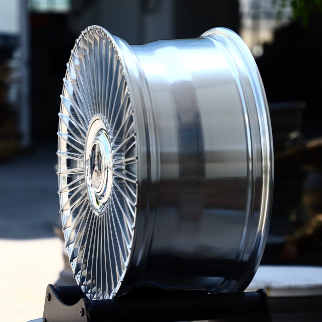 5x112 wheels – Bright Silver Multi-Spoke, side view