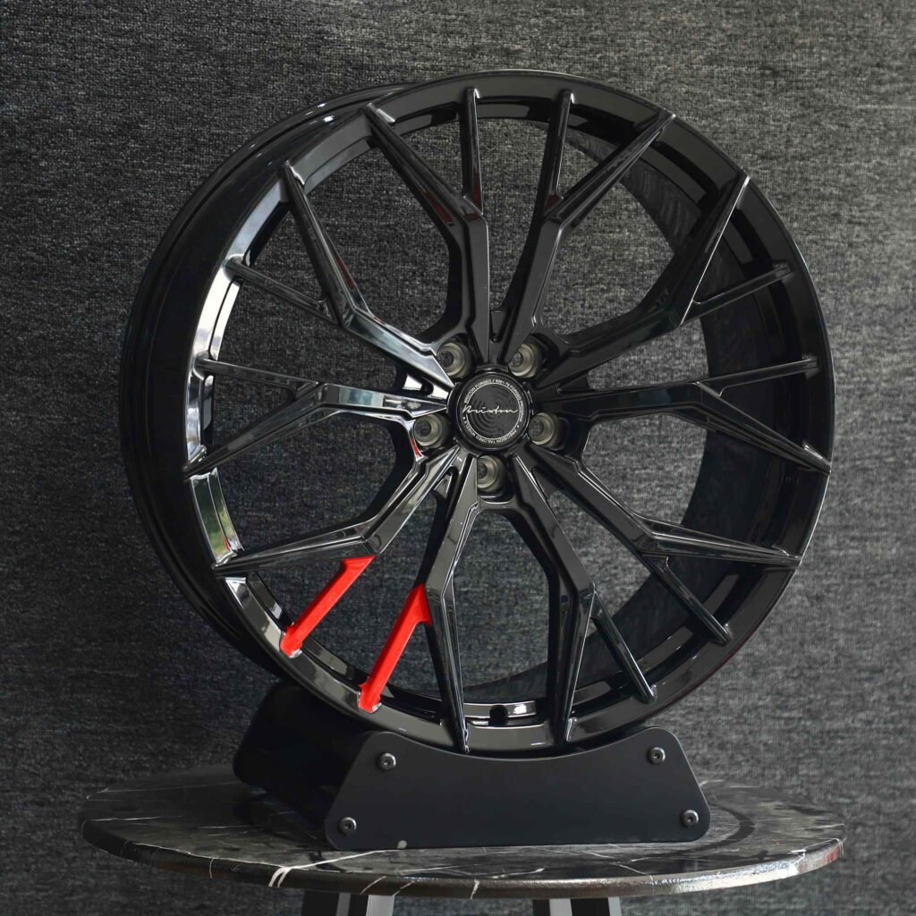 5x130 wheels – Brixton Gloss Black 10 Y-Spoke, side view