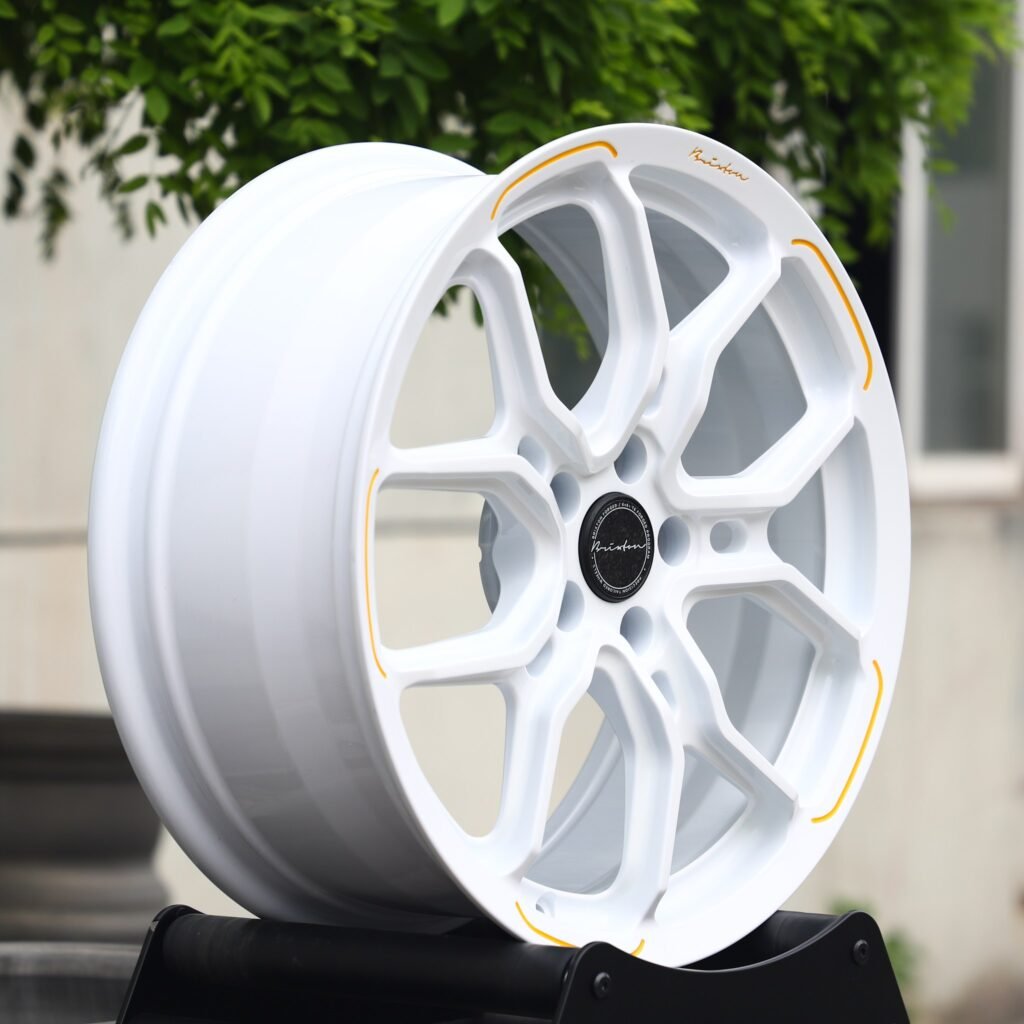 Mercedes-Benz G-Class W463 wheels – Brixton Gloss White 5 Y-Spoke, lip and barrel detail