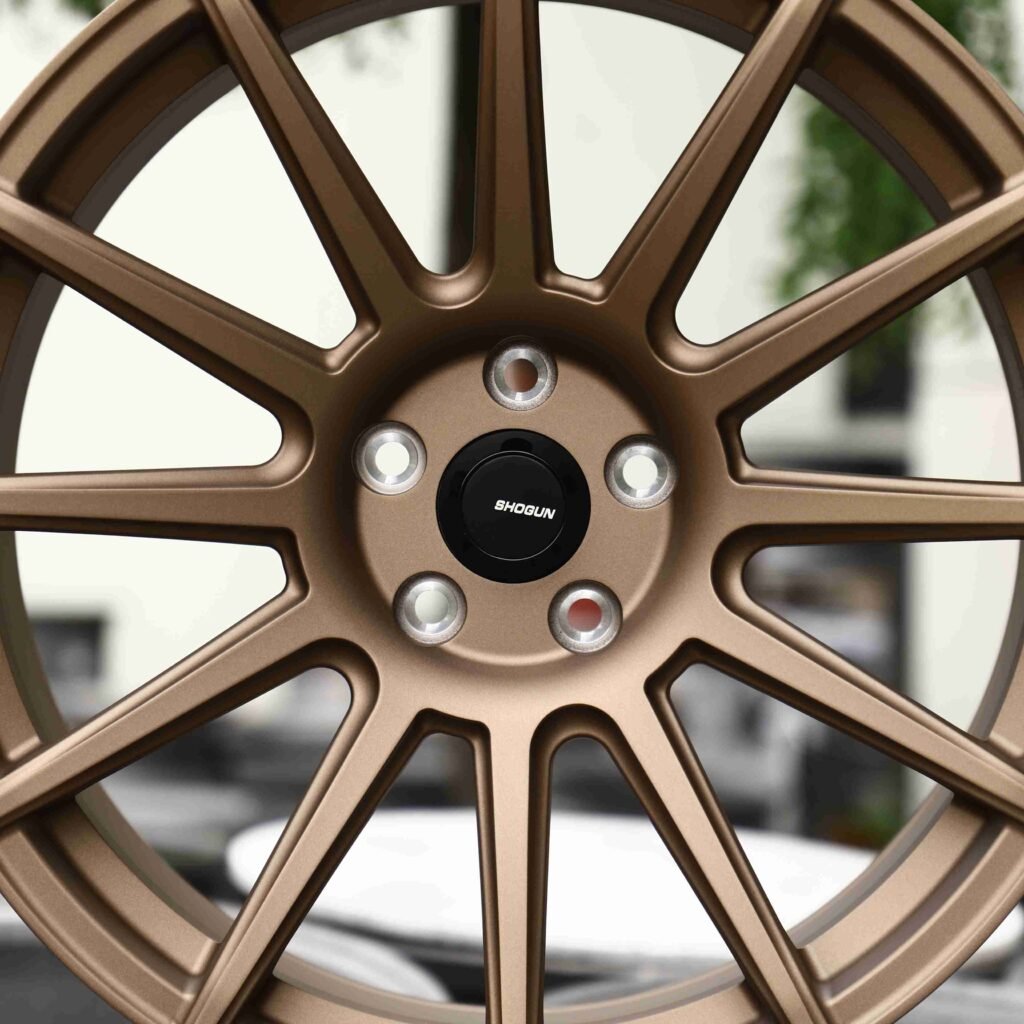 Ford Mustang S550 wheels – Bronze 12-Spoke, lip and barrel detail