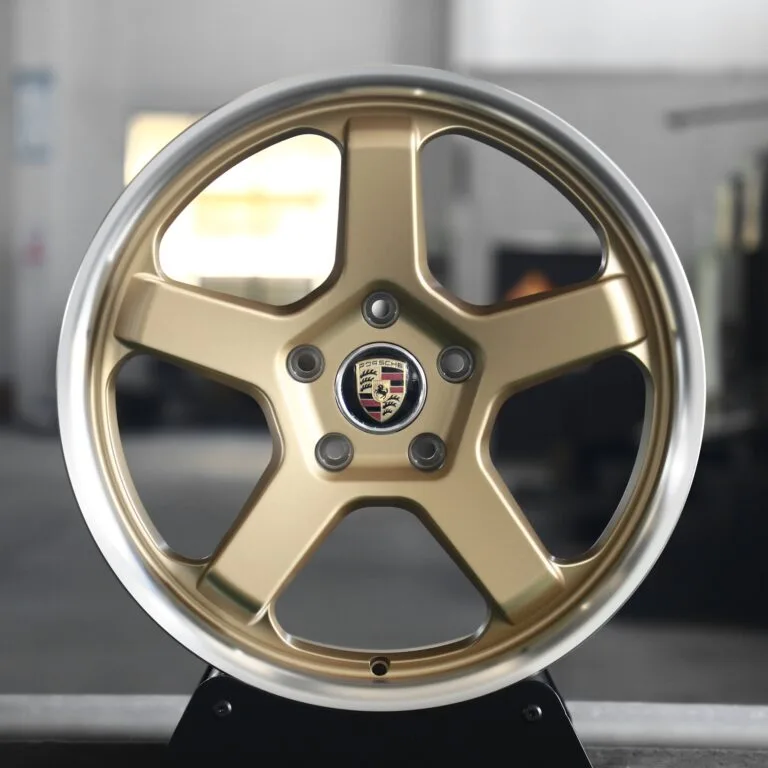 Porsche 911 wheels – Bronze 5-Spoke Deep Lip, front view