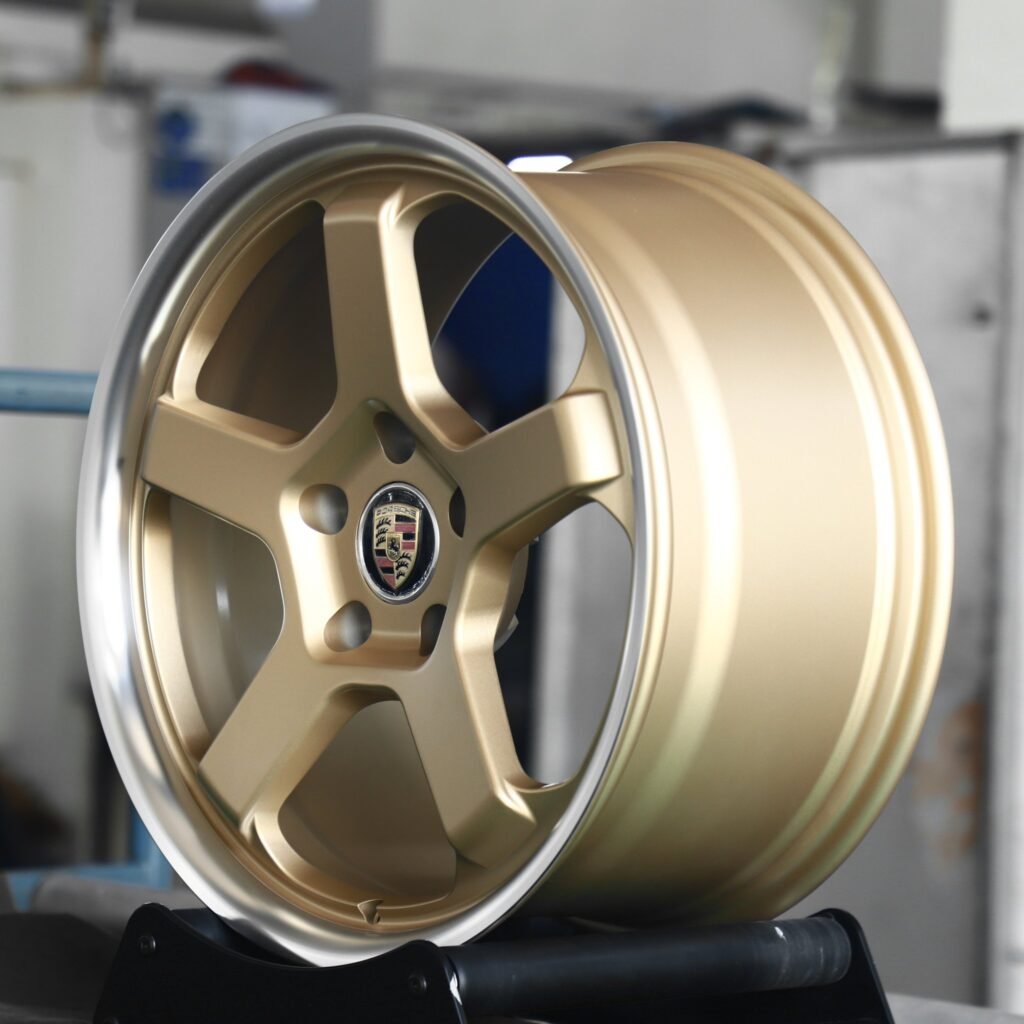 5x130 wheels – Bronze 5-Spoke Deep Lip, side view
