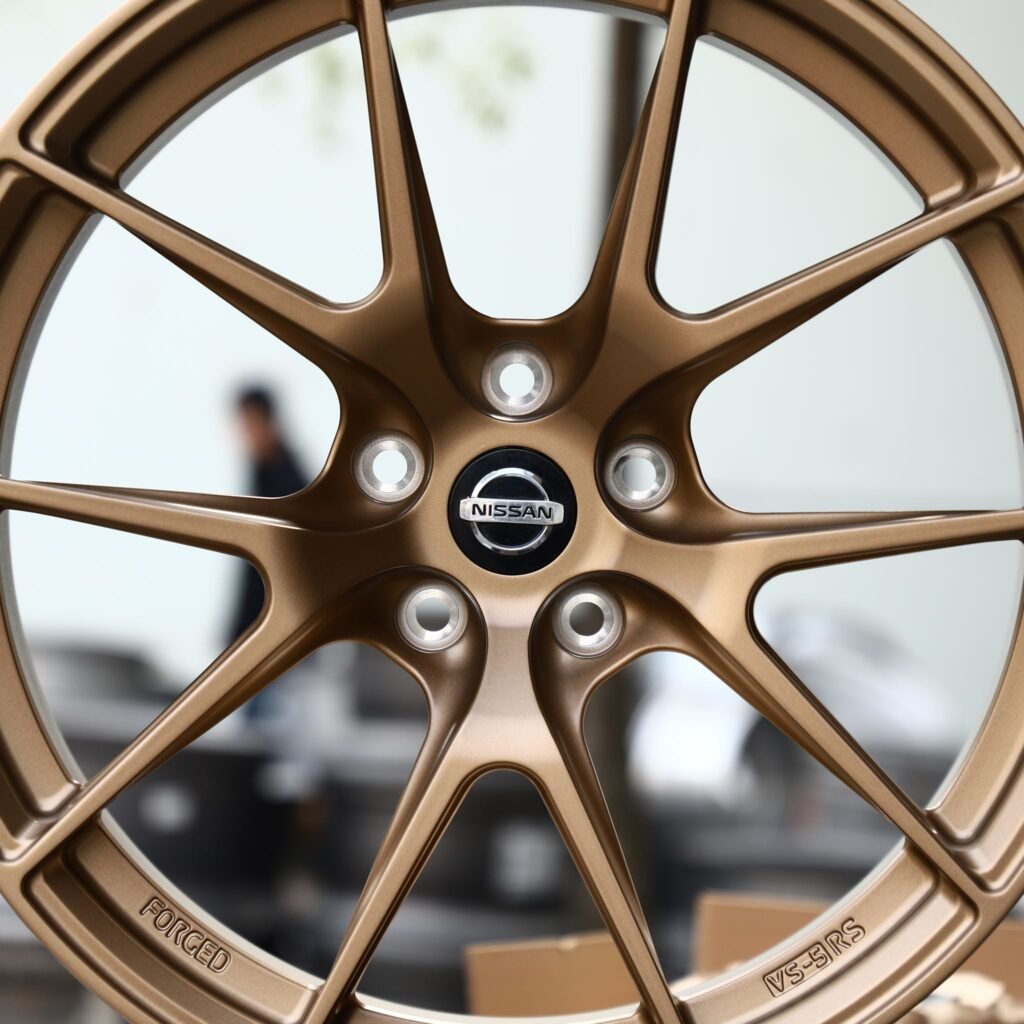 Tesla Model 3 wheels – Bronze 5 Y-Spoke, lip and barrel detail