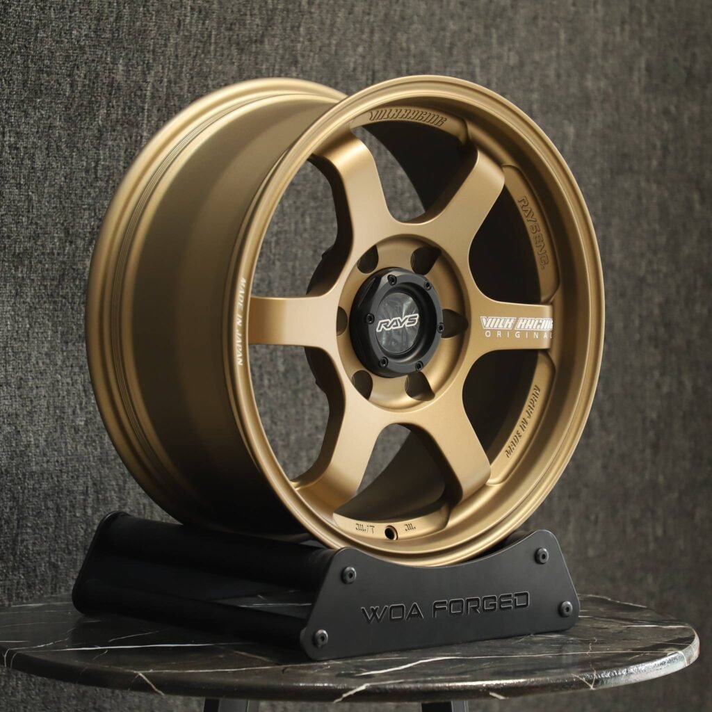 6x139.7 wheels – Bronze 6-Spoke (Rays-Style), side view