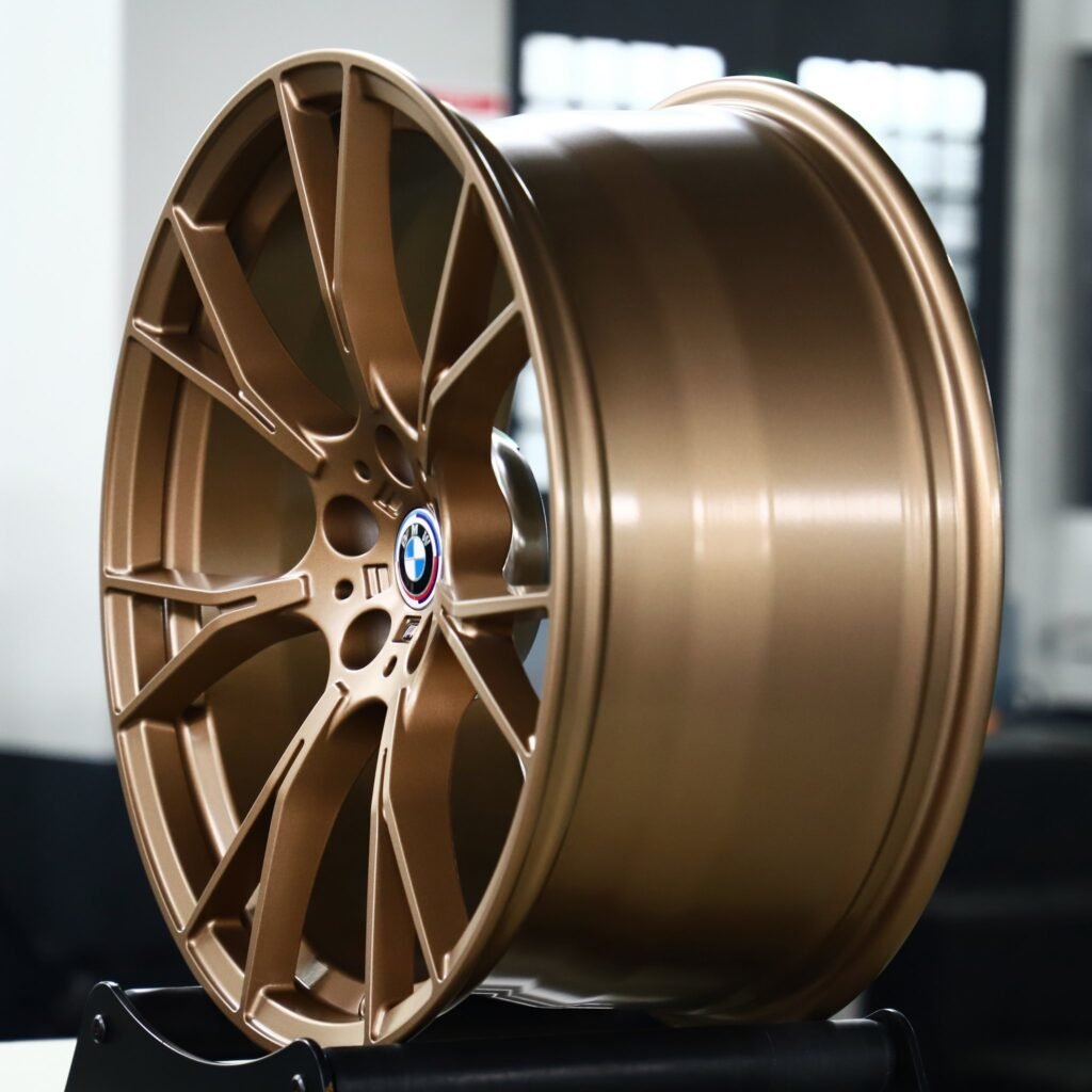 BMW M3 G80 wheels – Bronze 7 Y-Spoke (BMW OEM-Style), angled view