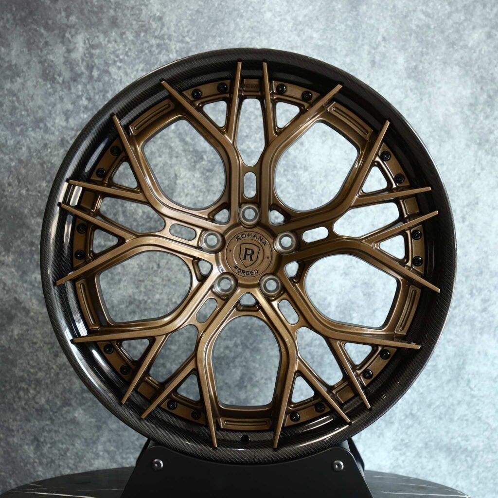 Bronze Carbon Fibre Forged Wheels - Audi A6 / BMW 5 Series Fitment (5-Lug) Monoblock forged wheel