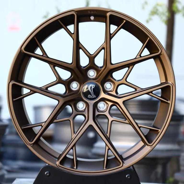 Ford Mustang wheels – Bronze Cross-Spoke (HRE P200-Style), front view
