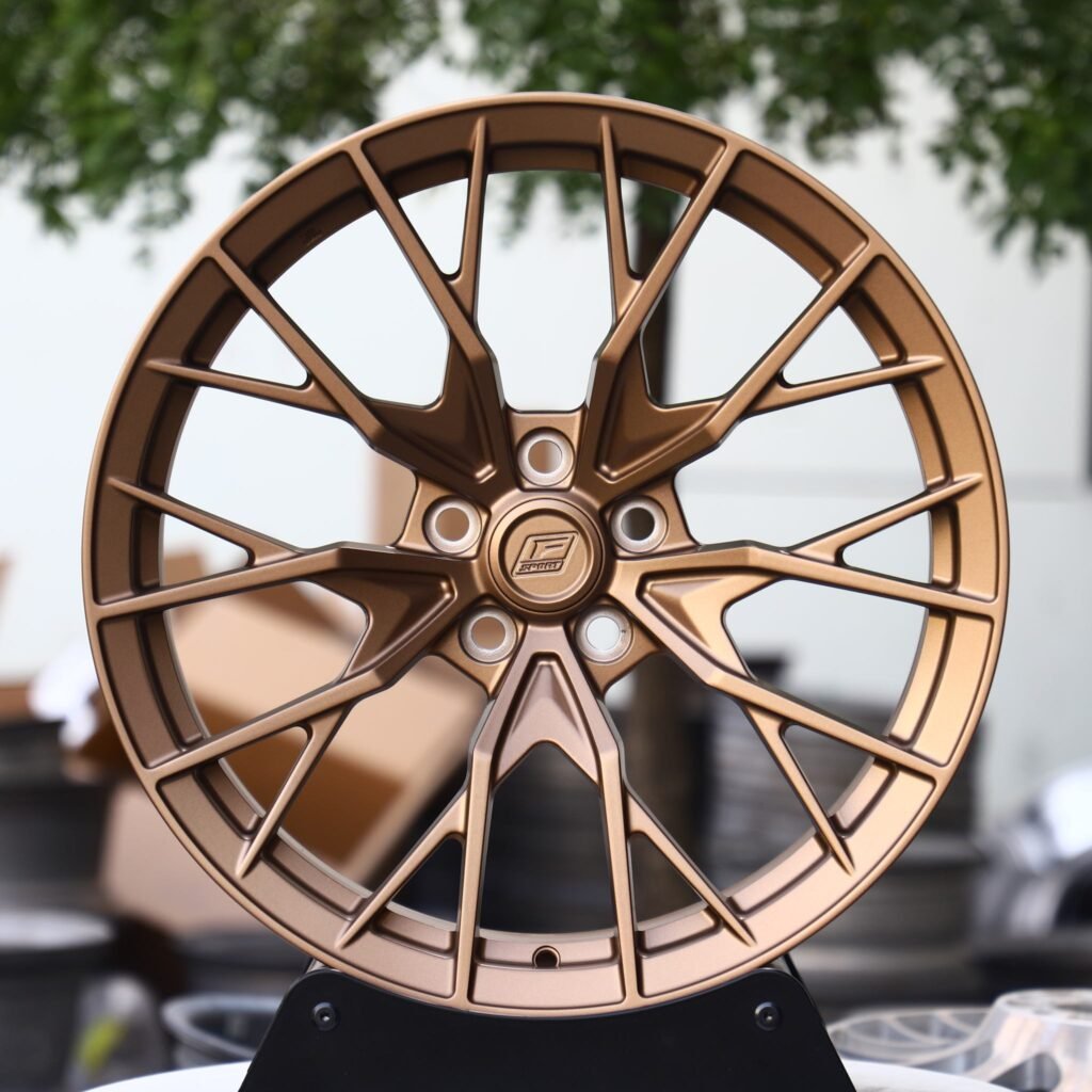 BMW M2 F87 wheels – Bronze Cross-Spoke, front view