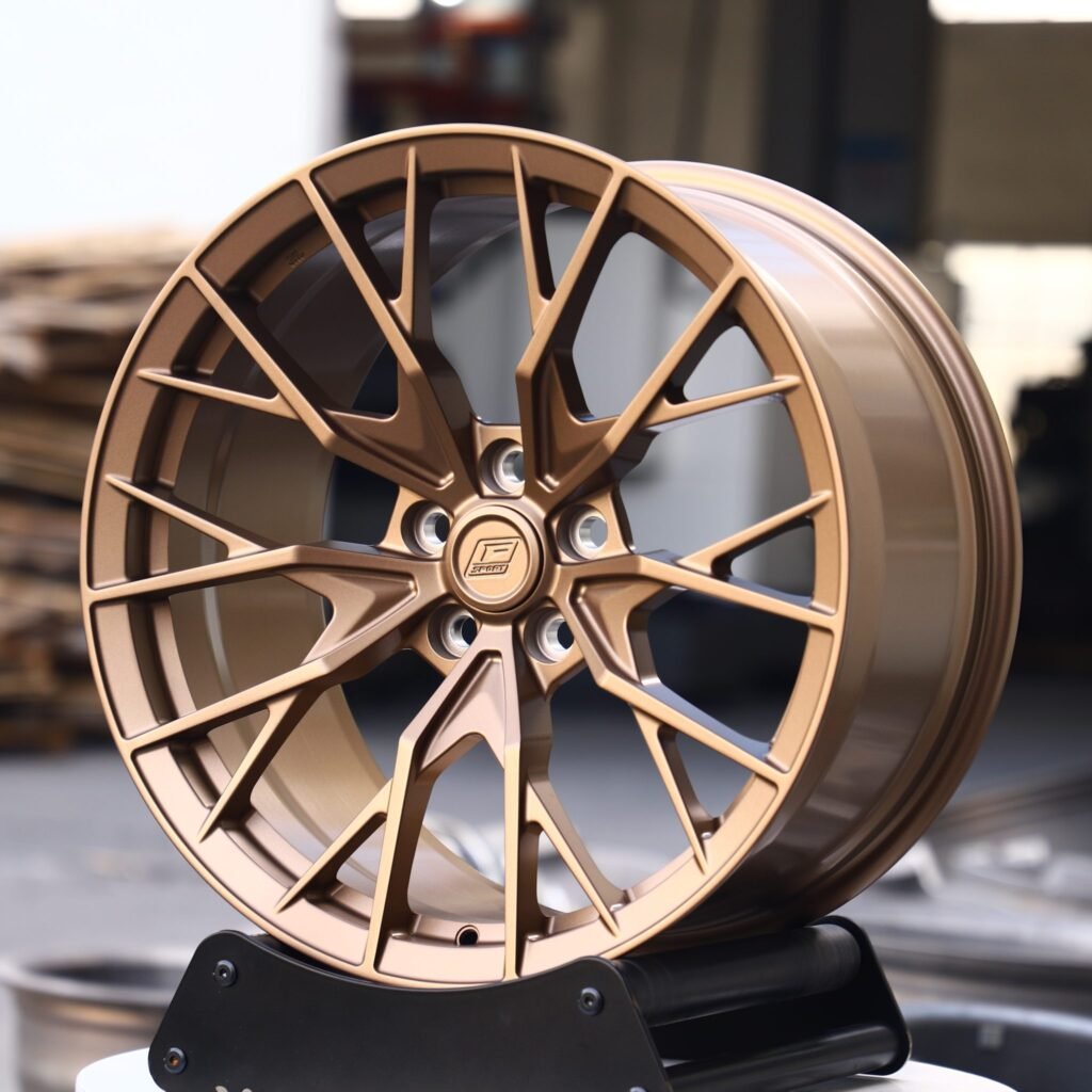 Audi RS5 wheels – Bronze Cross-Spoke, angled view