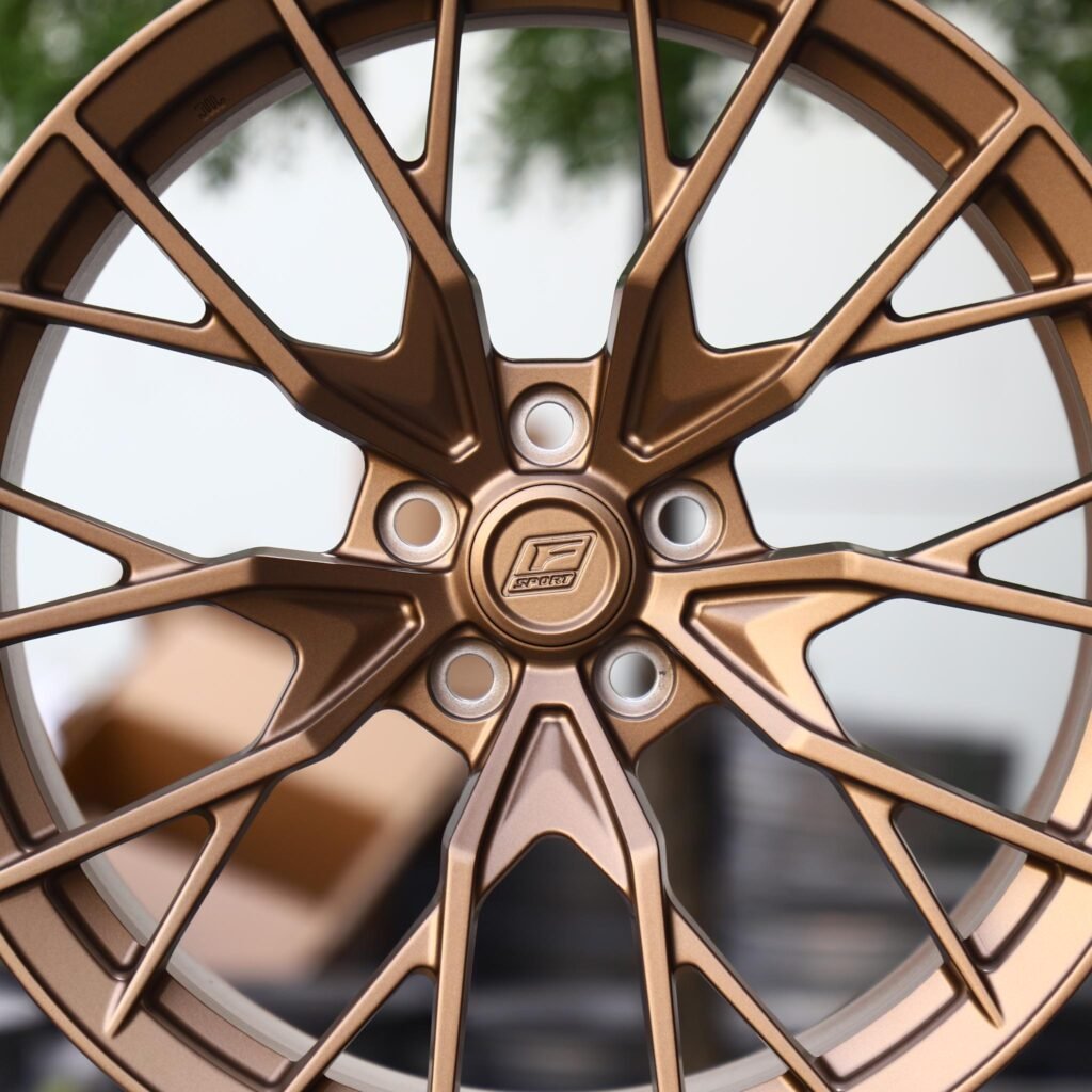 Audi A4 B9 wheels – Bronze Cross-Spoke, lip and barrel detail