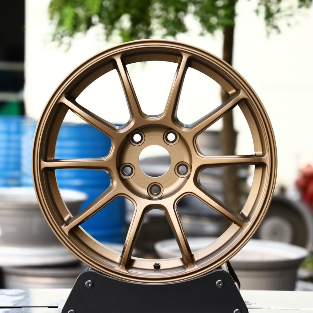 Nissan 370Z wheels – Bronze Custom, front view