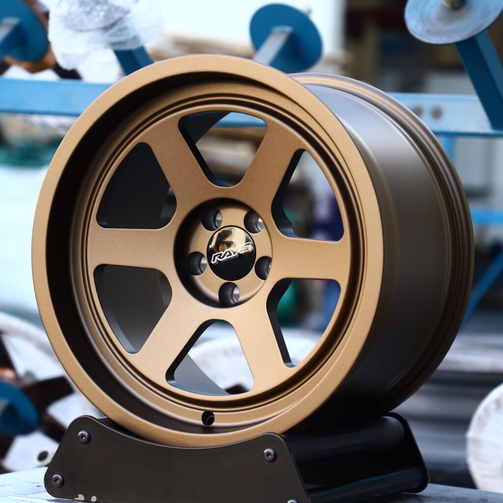 Toyota Land Cruiser wheels – Bronze Deep Lip (Rays-Style), angled view