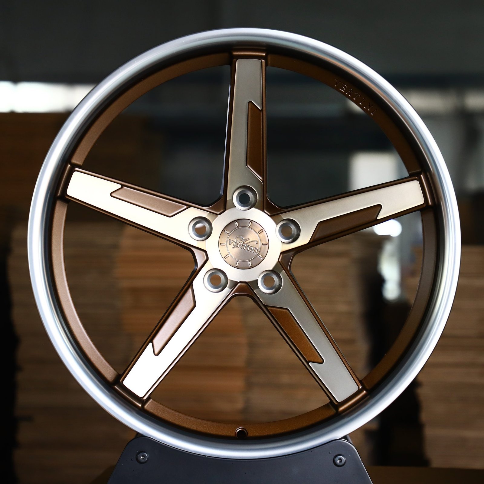 Porsche 911 wheels – Bronze Deep Lip Machined Face, front view