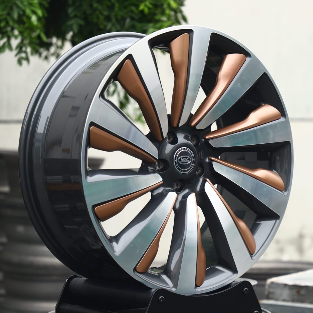 Land Rover Defender wheels – Bronze Directional Milled, angled view