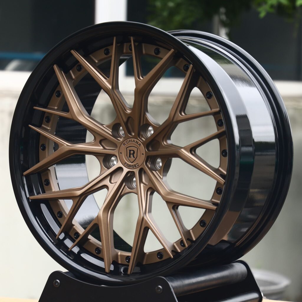 BMW 5 Series wheels – Bronze / Gloss Black 2-Piece, angled view
