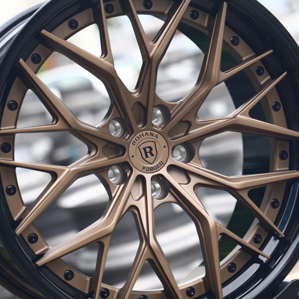Audi A4 B9 wheels – Bronze / Gloss Black 2-Piece, lip and barrel detail