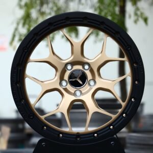 Mercedes-Benz G-Class / GLE Off-Road Beadlock 5-Lug Forged Wheels – Gold Black-Ring Beadlock