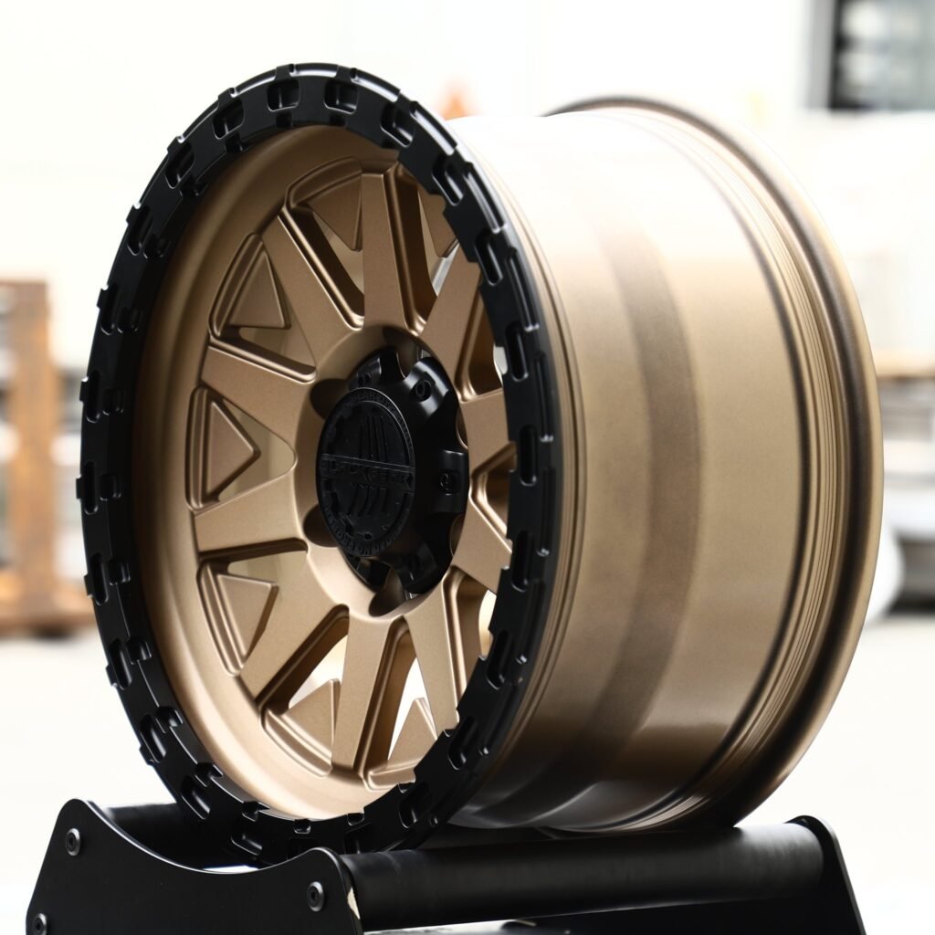 6x139.7 wheels – Bronze / Gloss Black Deep Lip, side view