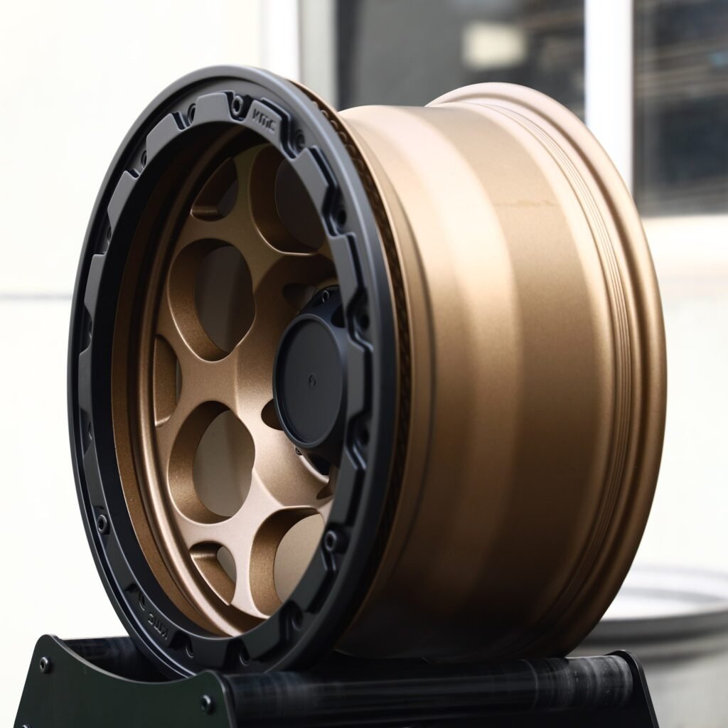 Chevrolet Silverado wheels – Bronze / Gloss Black Multi-Spoke Bolt-Ring, angled view