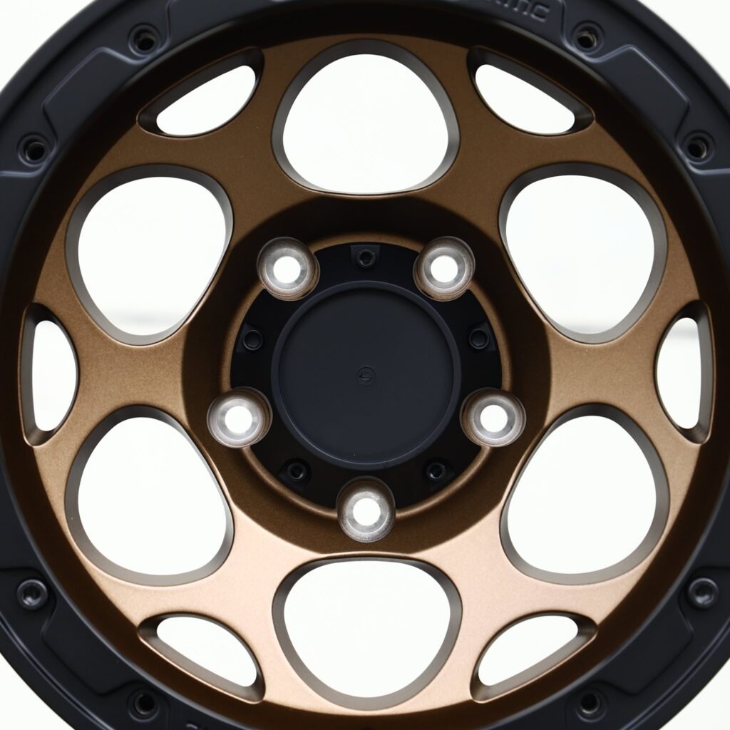 Toyota 4Runner wheels – Bronze / Gloss Black Multi-Spoke Bolt-Ring, lip and barrel detail