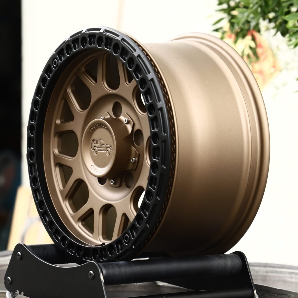6x139.7 wheels – Bronze / Gloss Black, side view
