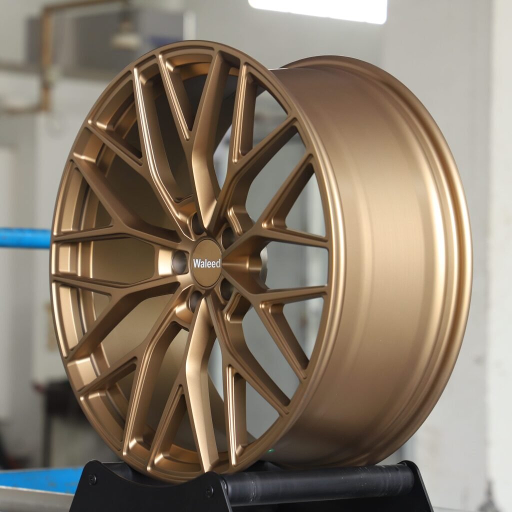 Audi A4 B9 wheels – Bronze Gold 10 Y-Spoke, lip and barrel detail